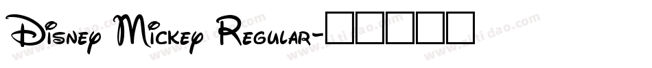 Disney Mickey Regular字体转换
